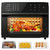 Air Fryer Toaster Oven Combo, 21-in-1 Countertop Convection, 32QT Extra Large Air Fryer with 360° Rotisserie & 4-Layer Cooking, Full Accessories