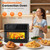 Air Fryer Toaster Oven Combo, 21-in-1 Countertop Convection, 32QT Extra Large Air Fryer with 360° Rotisserie & 4-Layer Cooking, Full Accessories