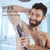 MAXGROOM Manscape 5-in-1 Body & Pubic Hair Trimmer for Men, No-Nick Groin & Ball Shaver, Waterproof Mens Electric Grooming Kit with LED Display, USB Rechargeable (Blue)