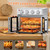 Plum Chef Multifunctional Convection Toaster Oven Air Fryer Combo, All-in-One Countertop Oven for Healthy Oil-Free Cooking, Adjustable Temp & Time Control, Family Size