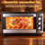 Large Toaster Oven 46L Countertop Convection Oven, 9-in-1 Electric Baking Oven with Rotisserie, 1500W Stainless Steel Countertop Oven, 60-Minute Timer, Fits 12 inch Pizza, 4 Slice Toaster& Whole Chi
