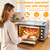 Large Toaster Oven 46L Countertop Convection Oven, 9-in-1 Electric Baking Oven with Rotisserie, 1500W Stainless Steel Countertop Oven, 60-Minute Timer, Fits 12 inch Pizza, 4 Slice Toaster& Whole Chi