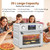 CHEFJOY 14 in 1 Air Fryer Toaster Oven Combo, 1700W 26QT Convection Oven w/ 60-Minute Timer, Stainless Steel Countertop Oven w/ 180-400°F Temperature Control, Bake/Rotisserie/Dehydrate/Defrost