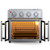 Versatile Air Fryer Oven 7-in-1 26qt Large Capacity Convection Toaster Oven Combo with French Doors 7 Preset Menus for Air Fry Bake Toast Roast Stainless Steel Countertop Oven 1700w Automatic Shutdown