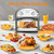 Plum Chef Air Fryer, 13QT Multifunctional Convection Toaster Oven Air Fryer Combo, 360° Hot Air Circulation for Healthy Oil-Free Cooking, Stainless Steel Adjustable Temp & Time Control Contertop Oven