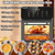 15l Large Air Fryer Toaster Oven Combo, Multi-Function Convection Oven, 1350w Smart Visual Air Fryer, Oil-Free Fryer With 10 Presets, Time And Temperature Adjustable, Led Touch Screen,DarkGrey