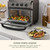 Cuisinart Air Fryer Toaster Oven with Grill, 1800W 8-1 Air Fryer Oven with Bake, Convection Bake, Grill, Broil and Warm Options, Large Capacity, 60-Minute Timer, TOA-70BKS, Black SS