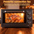 Altsuceser Toaster Oven with Convection, 1500W Countertop Oven, Large 8.45 Gallons, Electric Rotisserie & Dehydrator, 6 Accessories for Baking, Roasting, Crispy Toast (Black) Black Large