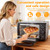 32L 1500W Air Fryer Toaster Ovens Combo, Countertop Convection Oven with Rotisserie & Dehydrate, Multi-Functional Countertop Oven with 60-Min Timer, 6 Accessories Included – Bake, Roast, Toast, US