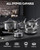 SNOWCLAD Non-Stick Pots and Pans 10 Pcs Cookware Set with 2-Piece Silicone & Stainless Steel Kitchen Utensils Bundle