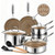 Ammeloo Hybrid Stainless Steel Cookware Set, Nonstick Pots and Pans