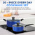 SereneLife Pots and Pans Set, 20-Piece Nonstick Cookware Set (Blue)