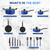 SereneLife Pots and Pans Set, 20-Piece Nonstick Cookware Set (Blue)