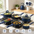 Pots and Pans Set Nonstick, Umite Chef Kitchen Non Stick Induction Cookware & Bakeware Set - 31 PCS Cooking Pans Set with Frying Pans & Utensil, Sturdy & Easy to Clean & PFOA Free (Navy Blue)