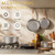 KOKHUB Pots and Pans Set 8 Pcs, Vintage Stainless Steel Cookware Set