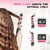 Automatic Curling Iron 1 Inch with 3-in-1 Interchangeable Barrels for Tangle-Free Beach Waves Curls, Beginner Friendly Anti-Tangle Hair Curler, Worldwide Dual Voltage Travel for Long Short Hair Pink