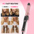 Automatic Curling Iron 1 Inch with 3-in-1 Interchangeable Barrels for Tangle-Free Beach Waves Curls, Beginner Friendly Anti-Tangle Hair Curler, Worldwide Dual Voltage Travel for Long Short Hair Pink