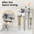 Hair Dryer Holder, Hair Tool Organizer Wall Mount, Adhesive or Drill, White