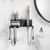 Oiseco Hair Dryer Holder Hot Tools Organizer, Blow Dryer Holder Wall Mount, Bathroom Hair Tool Organizer Rack for Universal Dryer Black