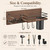 RoleDes Wooden Wall Mounted Hair Dryer Holder, Bathroom Hair Tool Organizer