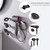 Hair Dryer Holder, Hair Dryer Holder Wall Mount for Supersonic/Nural & Attachments. Stainless Steel Hair Dryer Stand with Magnetic Rings. Hair Tool Organizer for Bathrooms Silver BANJEKT