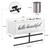 Ronjnndc Rustic Hair Dryer Holder Wall Mounted,Hair Styling Tools & Accessories Organizer,Bathroom Supplies & hot Tools vanities Organizer Caddy,for Storage Flat Iron,Blow Dryer,Curling Iron (White)