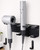 Hair Tool Organizer, Stainless Steel Hair Dryer and Straightener Holder, Curling Iron Holder Wall Mount 3-in-1 Storage for Bathroom, Hair Dryer Holder Black BANJEKT