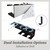 Hair Tool Organizer, Stainless Steel Hair Dryer and Straightener Holder, Curling Iron Holder Wall Mount 3-in-1 Storage for Bathroom, Hair Dryer Holder Black BANJEKT