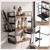 Nuanchu 3-Tier Wall Mounted Hair Dryer Holder, Adjustable Wood Metal Shelf