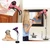 HLGOLDLUO Hair Dryer Stand, 360 Degree Rotating Lazy Hair Dryer Stand Hand Free With Heavy Base, Hands-Free Blow Dryer Holder Countertop, Adjustable Height Countertop Stand