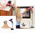LUEXBOX Hair Dryer Stand, 360 Degree Rotating Lazy Stand with Heavy Base, Hands-Free Blow Dryer Holder, Adjustable Height Holder