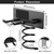 Tindbea Hair Dryer Holder + Curling Iron Holder,Blow Dryer Holder Wall Mount, Bathroom Hair Tool Organizer Rack for Universal Dryer Matte Black