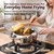 304 Stainless Steel Deep Fryer Pot with Basket and Thermometer (9.4"/3.2L)
