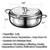 304 Stainless Steel Deep Fryer Pot with Basket and Thermometer (7.9"/2.2L)