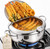 304 Stainless Steel Deep Fryer Pot with Thermometer,4.2l