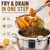 304 Stainless Steel Deep Fryer Pot with Thermometer,4.2l
