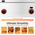 Commercial Deep Fryer, Stainless Steel Electric Countertop Fryer with Basket and Lid 6L/6.34Qt Dual Tank Countertop Kitchen Frying Machine w/Temperature Control for Kitchen Restaurant Use
