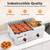 Commercial Deep Fryer, Stainless Steel Electric Countertop Fryer with Basket and Lid 6L/6.34Qt Dual Tank Countertop Kitchen Frying Machine w/Temperature Control for Kitchen Restaurant Use
