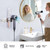 Oukimly Blow Dryer Holder Wall Mounted Curling Iron Holder, 3 in 1 Hair Tool Organizer for Straightener, Curling Iron, Hair Dryer Holder Adhesive Flat Irons Storage for Bathroom Barber Shop (Silver)