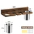 seashpea Hair Tool Organizer Wall Mounted - Wooden Dryer Holder, Blow Dryer Holder for Bathroom, Rustic Styling Tools Organizer for Flat Iron, Curling Wand, Hair Straighteners, Brushes, Brown