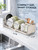 Dish Drying Rack with Drainboard and Spout for Kitchen Counters，Gray