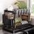 2 Tier Dish Drying Rack with Drainboard Set, Knife Holder and Cup Holder, Foldable Dish Rack Beside Sink for Kitchen and Living Room