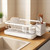 Large Dish Drying Rack with Drainboard, Carbon Steel Kitchen Organizer
