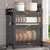 Dish Drying Rack with Drip Tray, Kitchen Counter Organizer with Hooks