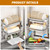 2/3 Tier Wall-Mounted Dish Drying Rack - Adjuble Space-Saving Drainer with Drainboard, Hoo & Cutlery Holder - Easy No-Drill Inllat for Kitchen nizat
