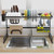 Over the Sink Dish Drying Rack Stainless Steel Kitchen Drainer with Double Cutlery Holder and Counter Organizer Shelf
