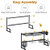 Over the Sink Dish Drying Rack Stainless Steel Kitchen Drainer with Double Cutlery Holder and Counter Organizer Shelf