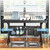 Over the Sink Dish Drying Rack Single-Tier Stainless Steel Adjustable Kitchen Drainer Organizer Space Saving Black 68-48 X 27cm
