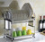 304 Stainless Steel Dish Drying Rack with Cutlery Holder Kitchen Countertop Storage Drainer