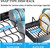 Over the Sink Dish Drying Rack,Adjustable 21.7-34.6 Inch Stainless Steel Drain Shelf with Utensil Holders,Black-A